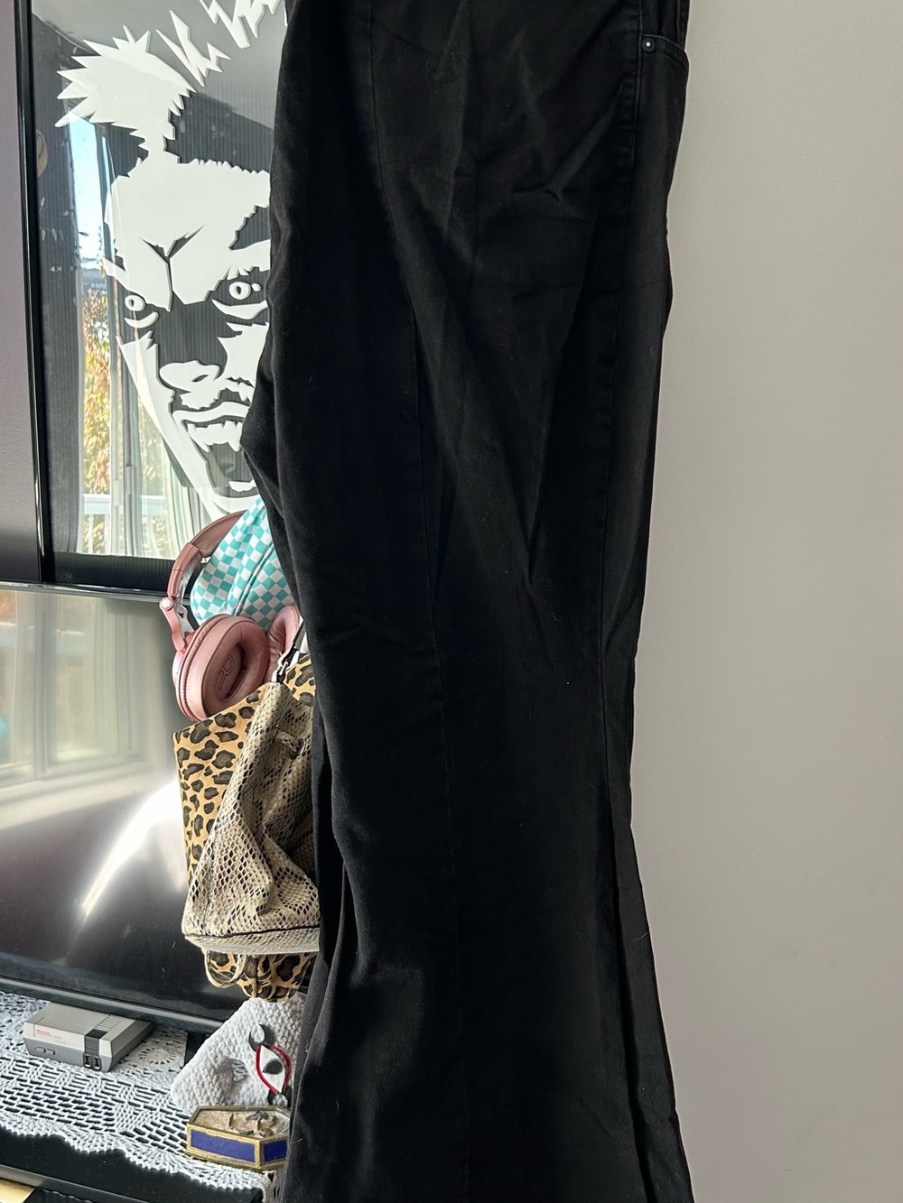 Free People Plus Size Black Flare Wide-Leg Jeans